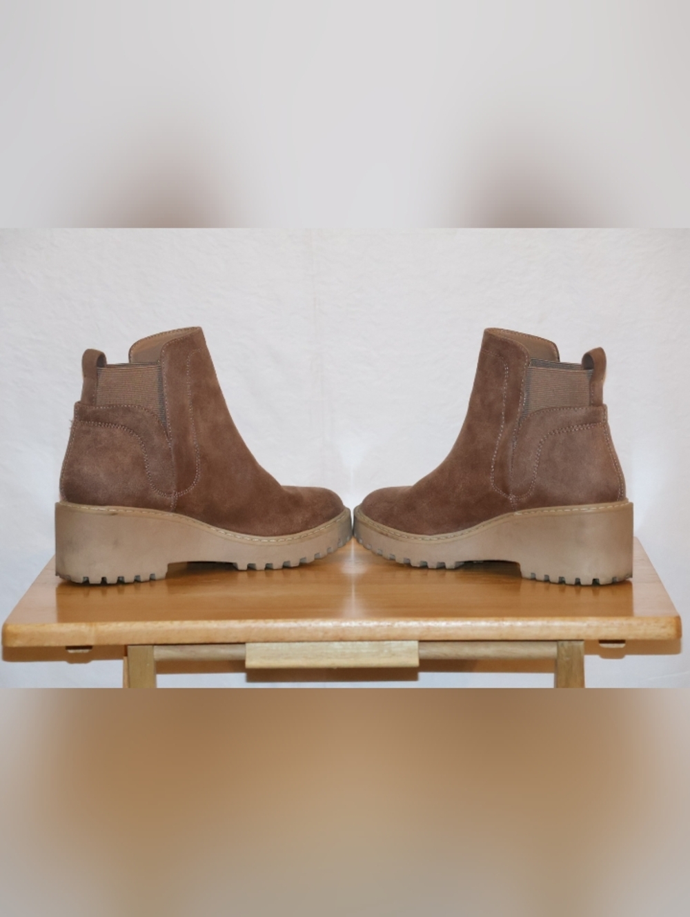 DV By Dolce Vita Rango Suede Lug Sole Ankle Boots- Brown. Size 6.5.